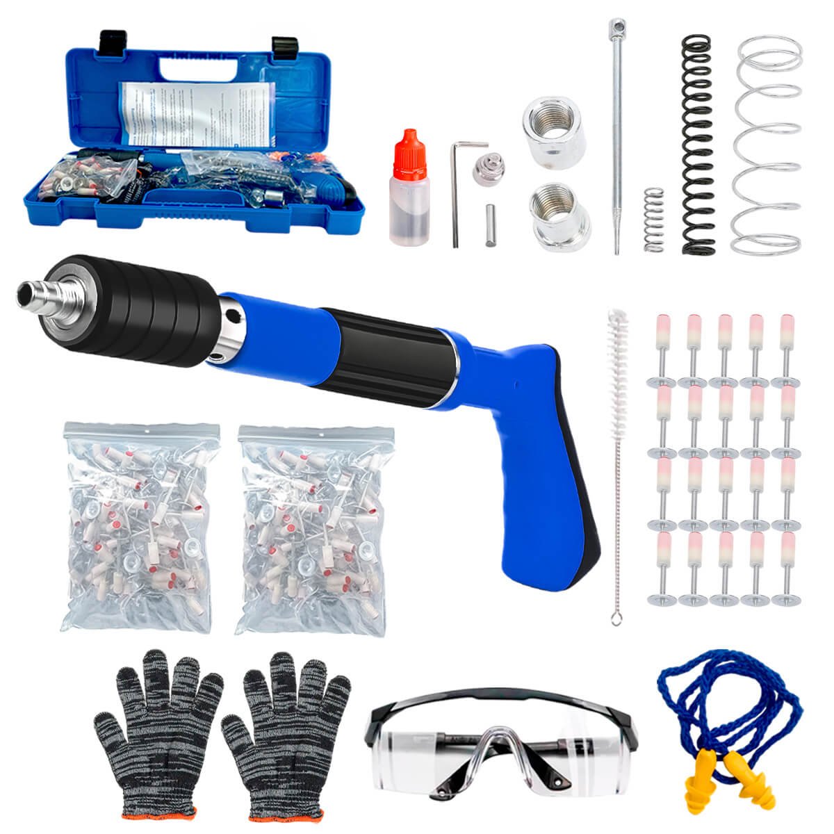 Ferramenta Kit Pistola de Fixação Finca Pino com 220 Pregos